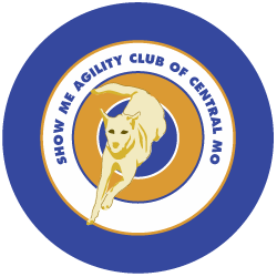 Show Me Agility Club of Central Missouri dog jumping logo